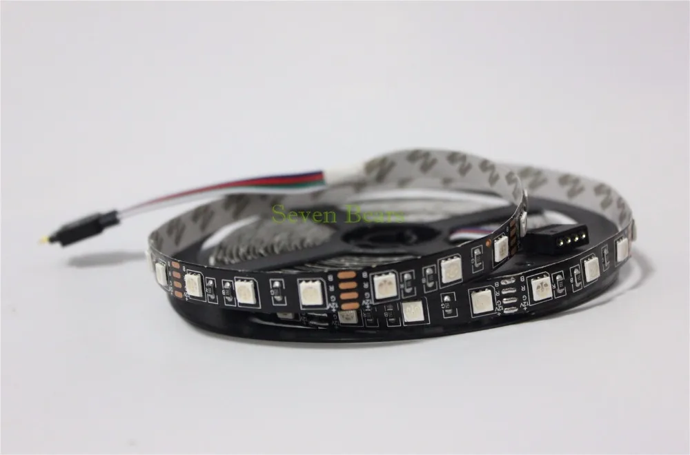 IP20/65/67 Белый/Черный PCB DC12V светодиодные ленты 5050 SMD 5 м 300led 60led/м белый/теплый белый/RGB гибкая светодиодная лента из водонепроницаемого материала