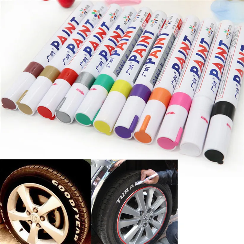 

Car-styling CARPRIE Paint Care Car Waterproof Permanent Paint Marker Pen Tyre Tire Tread Rubber Metal Acces td0802 dropship