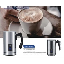 Новинка, Электрический вспениватель молока из нержавеющей стали, 220 В, вспениватель для вспенивания молока, теплее пены, кофе машина для приготовления латте, капучино, пузырьков