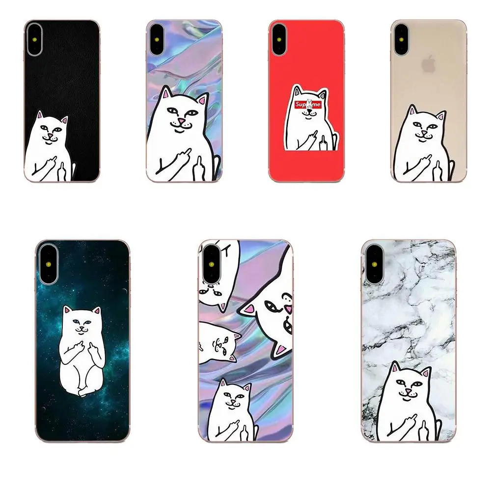 Rip N Dip Cat для Apple iPhone X XS Max XR 4 4S 5 5C 5S SE 6 6S 7 8 Plus TPU мягкий чехол телефона|Чехлы-накладки|