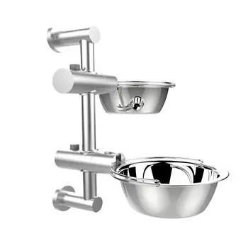 

Lifting Feeding Bowl For Dog Stainless Steel Adjustable Non-Slip Pet Bowl Food Bowl