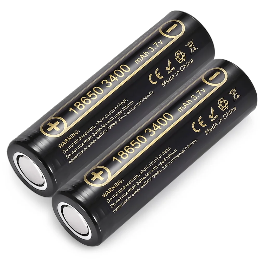 HK LiitoKala Lii-34A 3,7 V 18650 3400mah аккумуляторная батарея для фонарика/фонарей/ламп