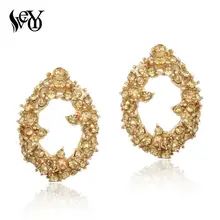 VEYO полный горный хрусталь капли воды выдалбливают серьги гвоздики для женщин модные женские серьги брендовые ювелирные изделия оптом