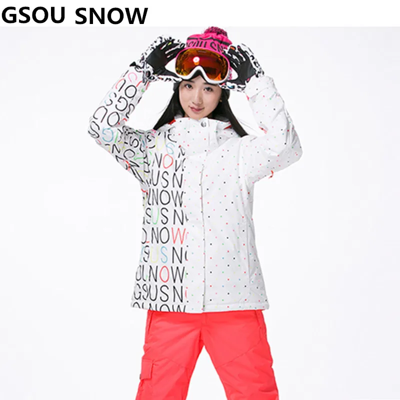 Gsou snow 30 градусов брендовая зимняя куртка для сноуборда женщин Водонепроницаемая