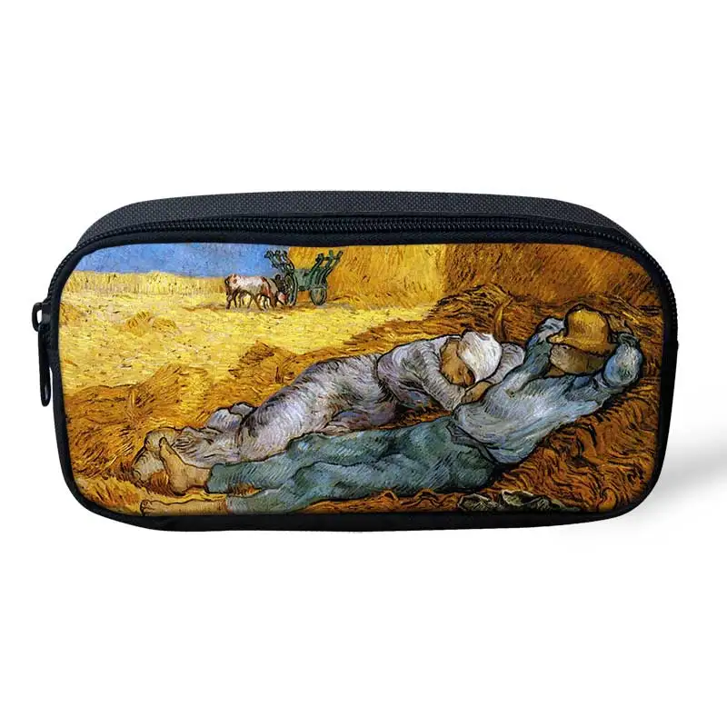 

Cool Kids Pencil Case Women Makeup Bag Cosmetics Cases Pen Box Van Gogh famous painting For ladys Stationery Pencil Bags Holder