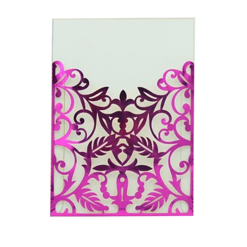 

Laser cut hot pink pearl paper partecipazioni matrimonio card wedding wedding invitation card