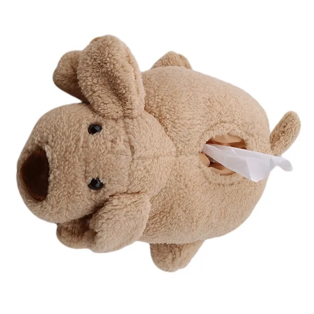 Novelty Napkin Holder Cute Teddy Plush Doll Tissue Box Cover Dispenser ...