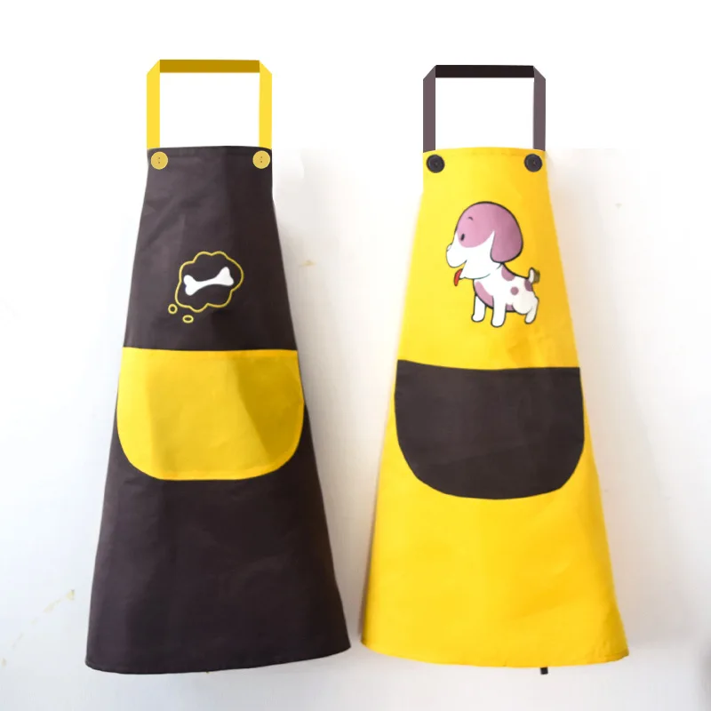 

Couple cute dog waterproof and oil-proof apron kitchen men and women adult gowns