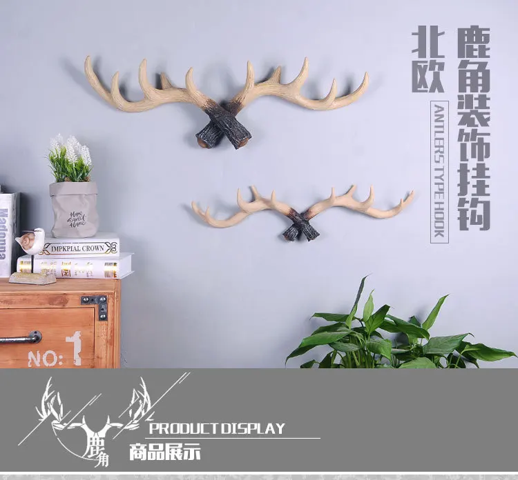 AmericanVintageResinAntler пальто Hookup стене висит кофе магазин одежды Гардеробная украшения стены личности крючок для ключей