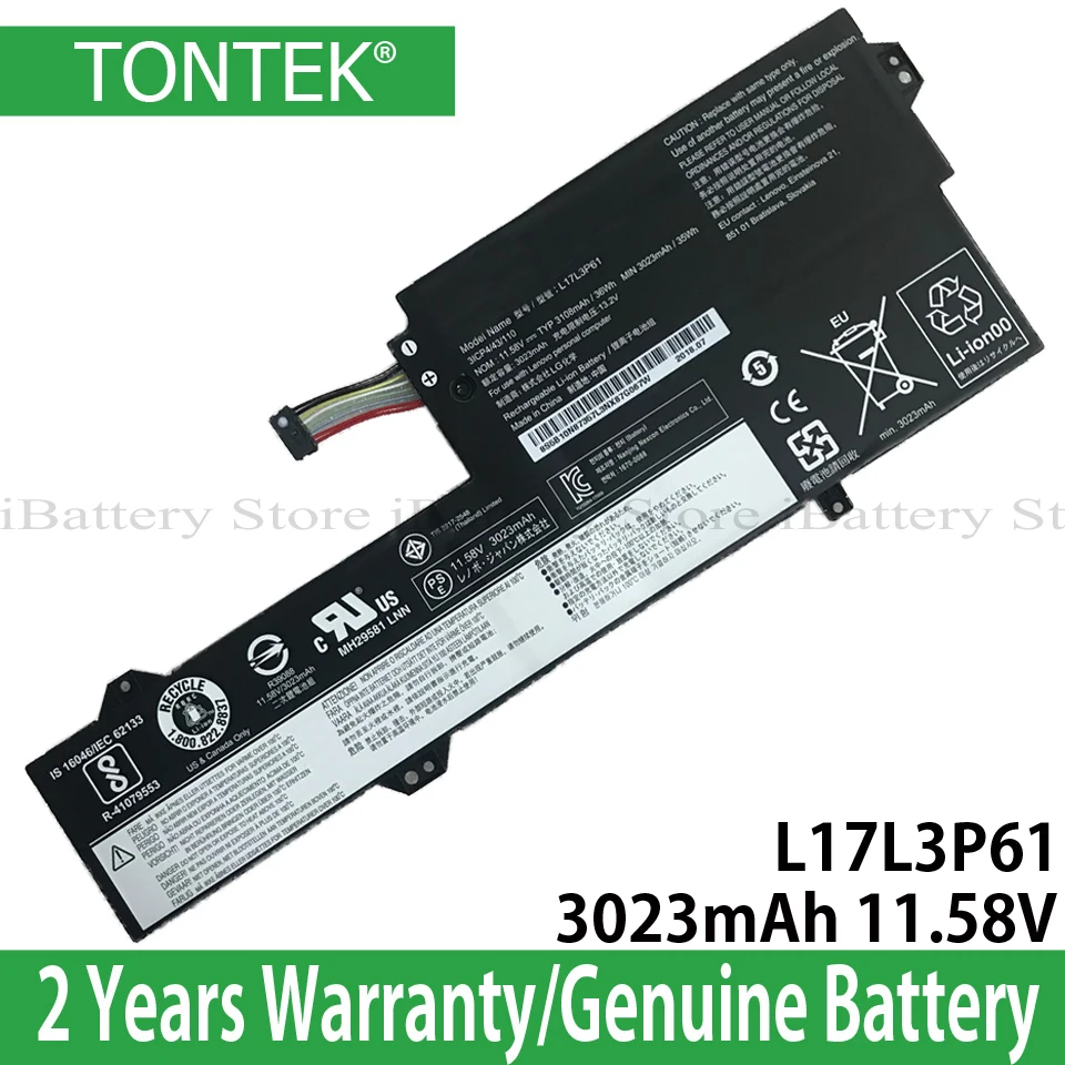 Genuine L17l3p61 Battery For Lenovo 7000 13 Yoga 720 12ikb 320s 13ikb Ideapad 320 11 520 12 Series L17m3p61 Laptop Batteries Aliexpress