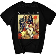 Печатная Футболка с коротким рукавом для мужчин queen band Фредди футболка с Фредди Меркьюри крутые футболки