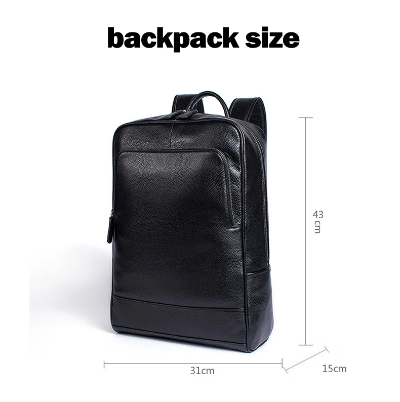 Genuínos Mochilas de Couro Estudante de Couro
