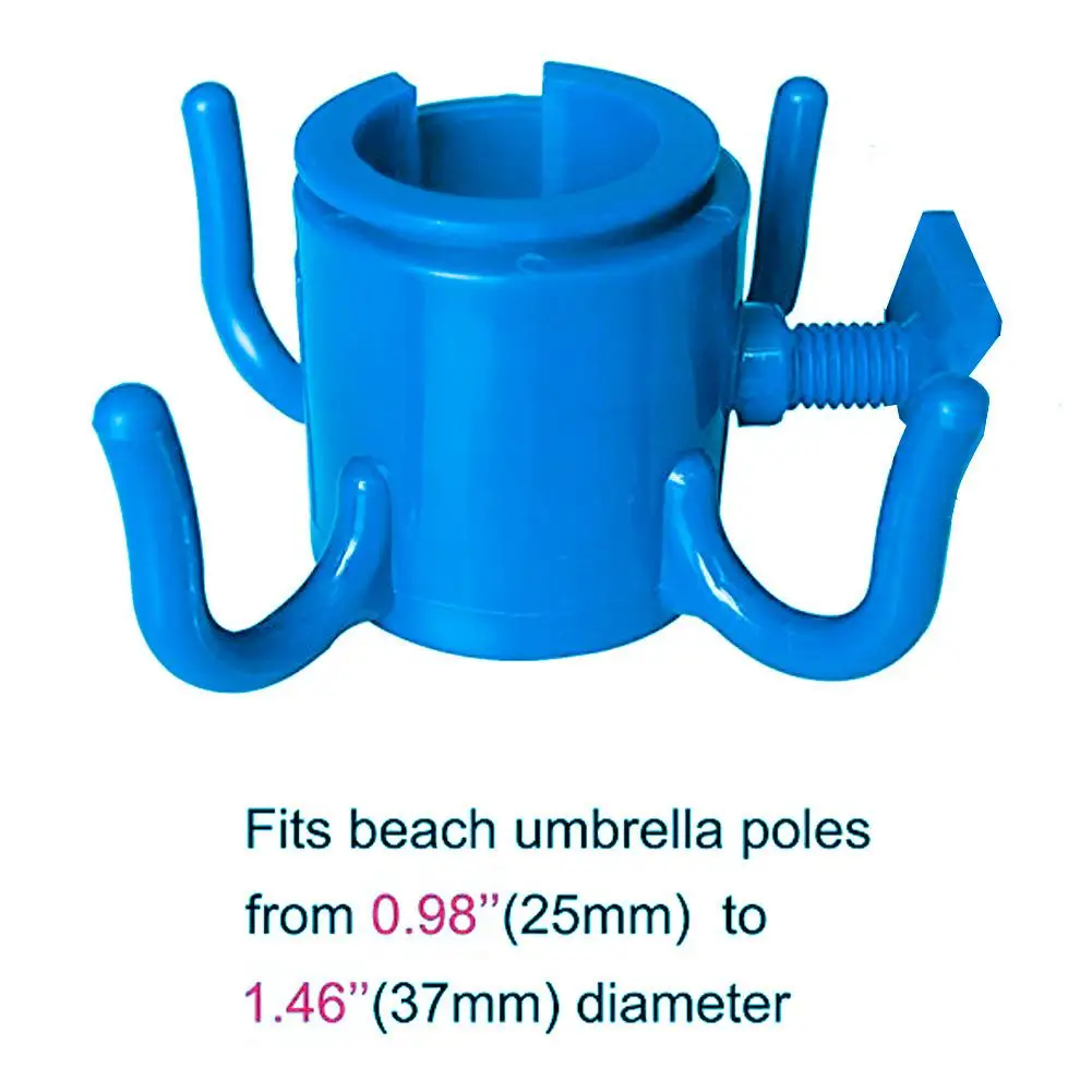 2 шт. пляжный зонт подвесным крюком 4-зубцами Пластик петли подвесные для Полотенца шляпа одежда Камера сумка На открытом воздухе