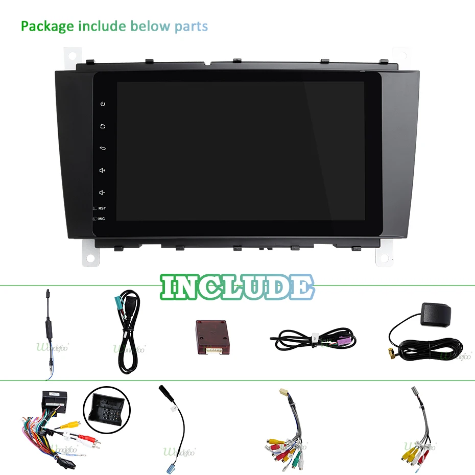 Clearance DSP Android 9.0 IPS 64G 2 DIN Car GPS For Mercedes Benz C Class W203 C200 C230 c320 CLK200 CLK350 CLK500 Multimedia Radio Screen 2