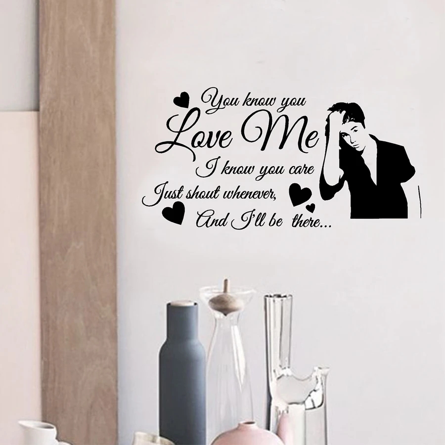 Justin Bieber You Know You Love Me Lyrics Vinyl Wall Sticker Famous Saying Wall Art Decals For Girl S Bedroom Decoration Wall Art Decals Vinyl Wall Stickerswall Sticker Aliexpress