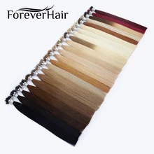 Best Price FOREVER HAIR Nano Ring Hair 100% Remy Human Hair Extensions 0.8g/s 16" 18" 20" Platinum Blonde European Micro Beads 50 Pieces