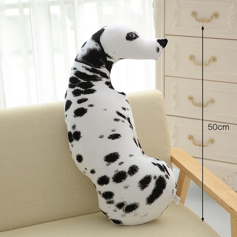 CAMMITEVER 50cm Cute Simulation Dog Plush Toy 3D Printing Stuffed Animal Dog Home Decor Cartoon Sofa Toys Sleeping Pillow Plush