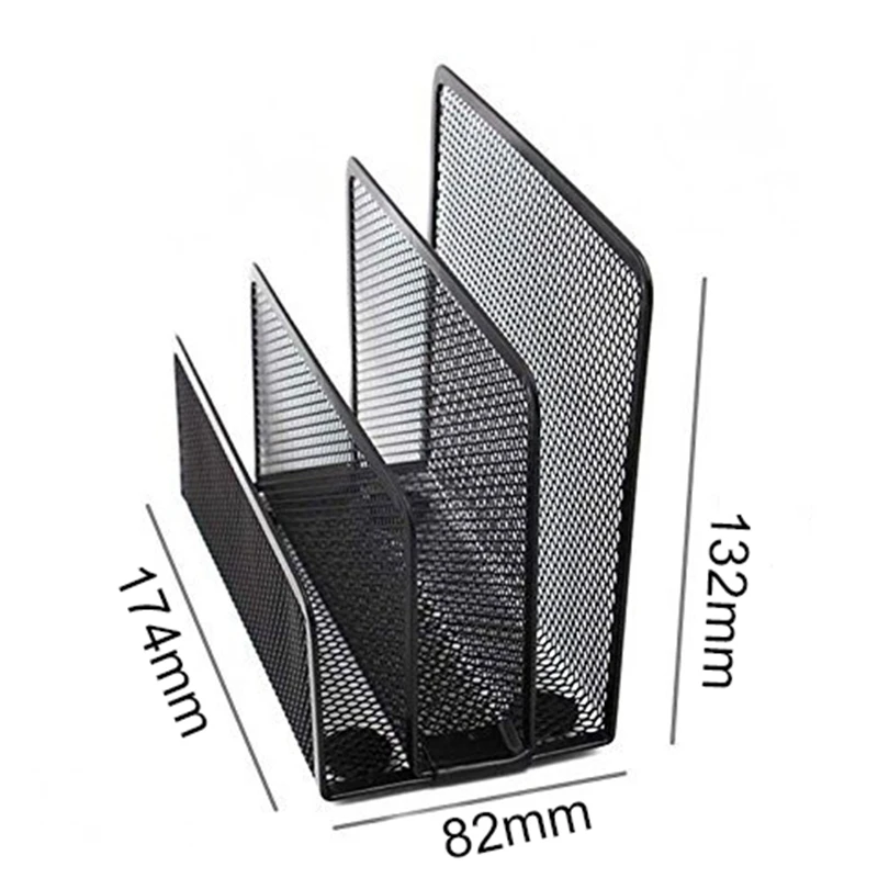 Настольный органайзер для почты, 2 упаковки, офисный сортировщик небольших букв, настольный органайзер для файлов, металлическая сетка с 3 вертикальными отделениями