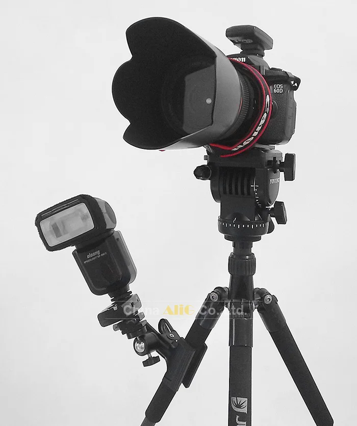 Photo Studio Photography Backdrop Clamp Tripod Ball Head + Hot Shoe Adapter Flash Light Stand for 580EX II 600EX SB800 SB910