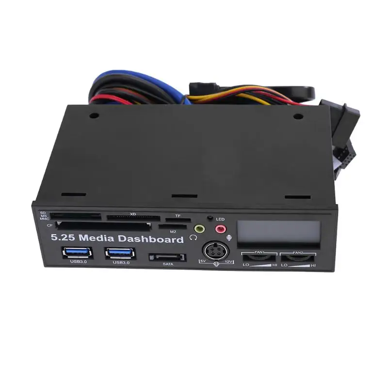 

ALLOYSEED High Speed USB 3.0 Media Dashboard Computer Front Panel PC Multi Card Reader USB Card Reader