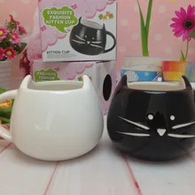 Бутик кофейная чашка белая кошка животное молоко чашка керамическая кружка влюбленных милый подарок на день рождения, Рождественский подарок 60 шт./партия