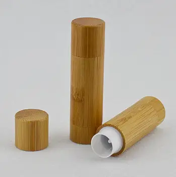 

5g bamboo empty lip gross container lipstick tube DIY container,5ml lip balm tubes bamboo lipstick tube SN381