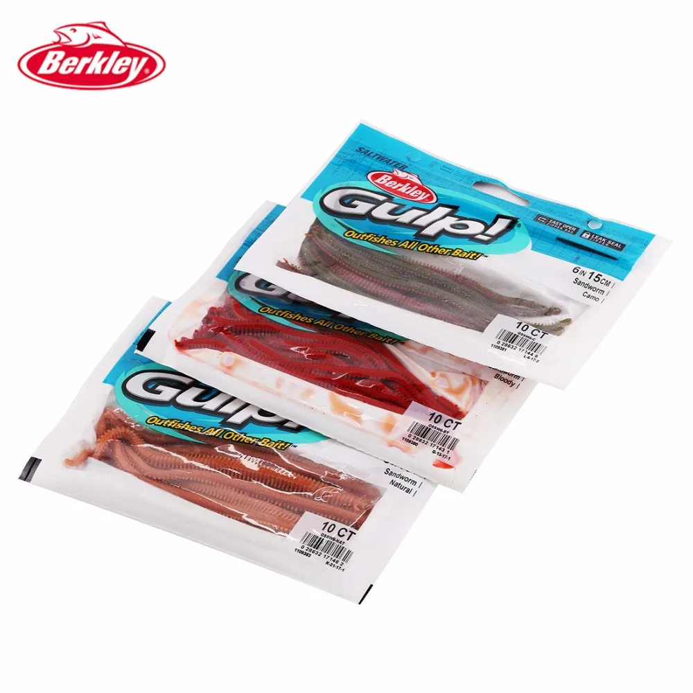 פתיונות דמויי תולעת עם ריח, של חברת Berkley Gulp הידועה – 10 תולעים