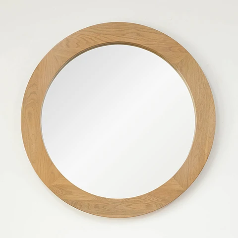 Yidai Home Nordic Wood Wall Mirror Wall Mirror Bathroom Vanity
