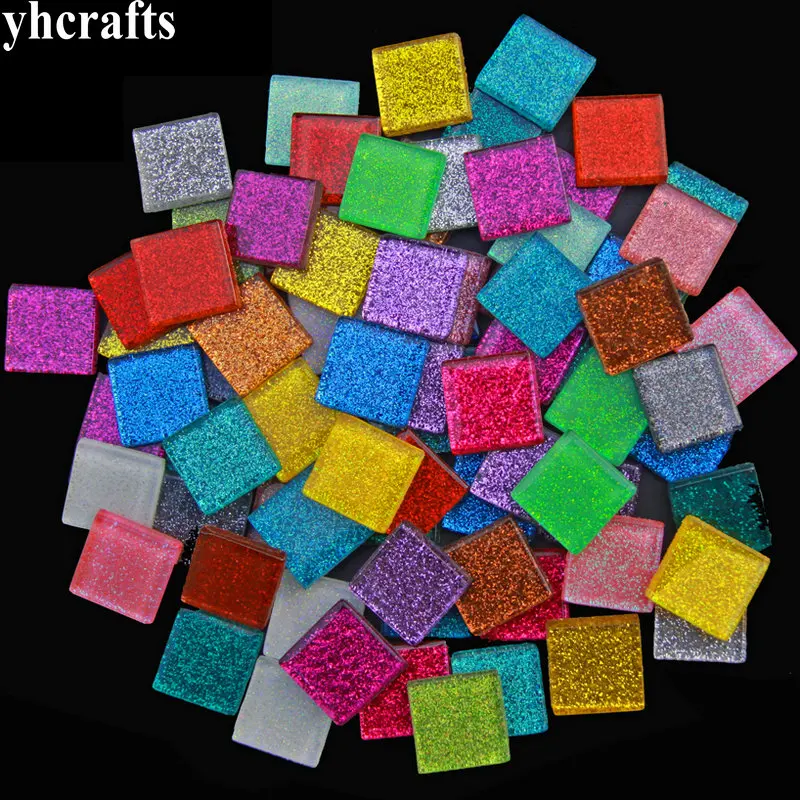

260PCS/1000Gram/Lot Mix 2cm glitter mosaic beads Mosaic art Marble mosaic Craft material Handmade hobby Adult DIY Arts and craft