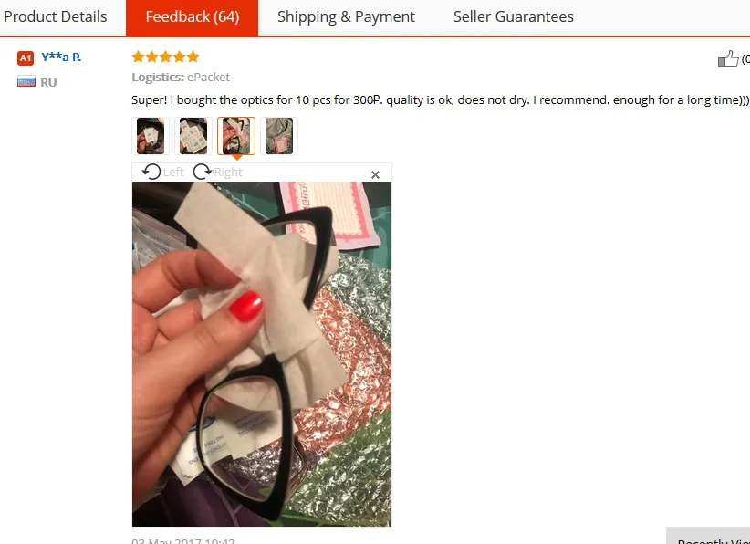 100PCS lens wipes review 2
