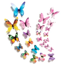 Butterfly Home Deco Wall Stickers 12 PCS 3D Simulation Decoration for Kids Living Room 2018 DIY