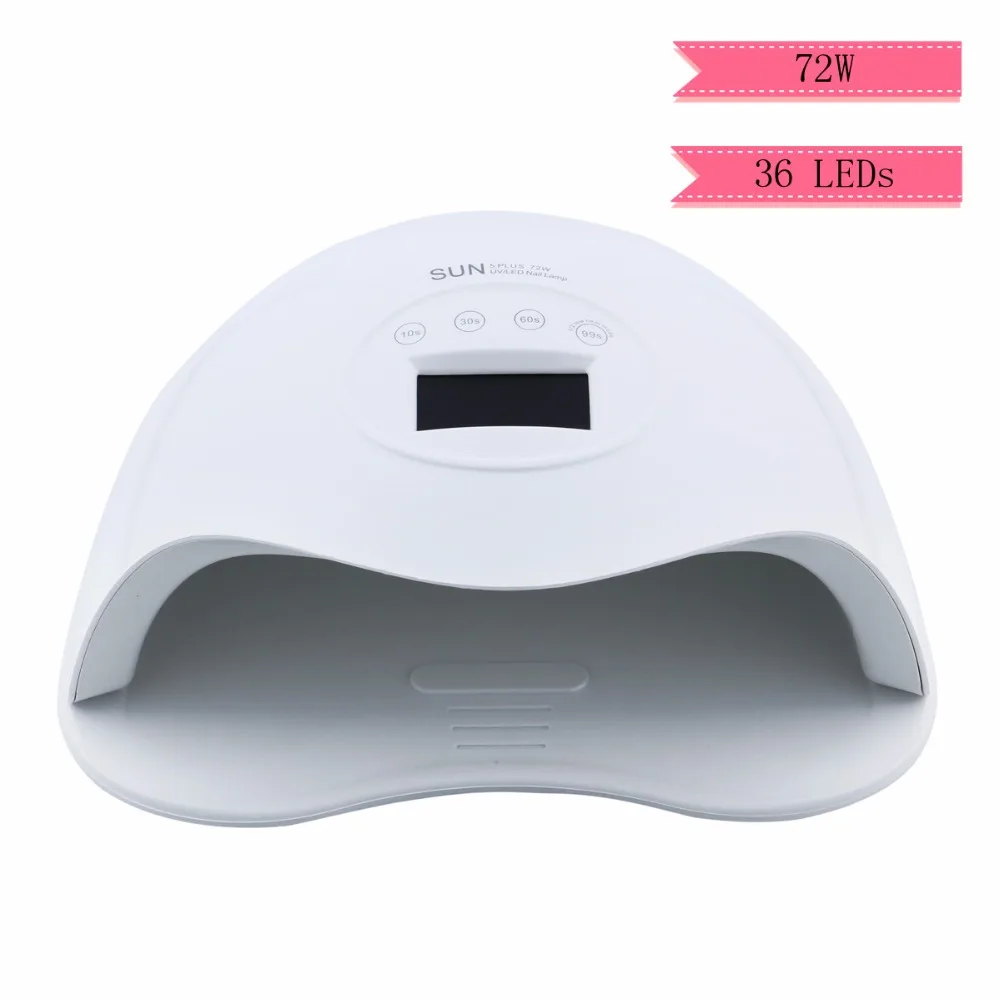 Sun 5Plus 72W Nail Polish Dryer 10/30/60/99s Timer Electric Dryer LED