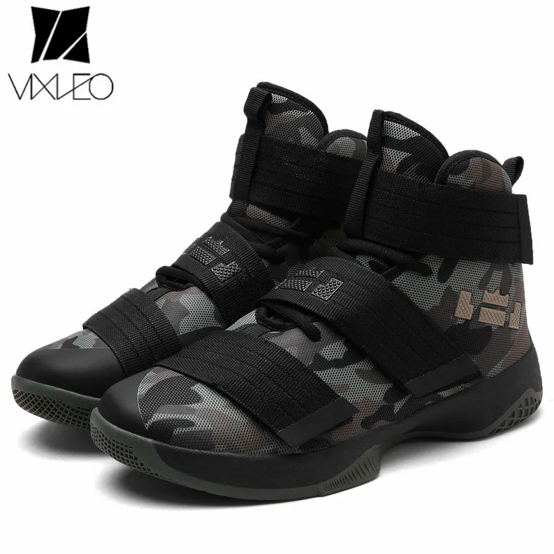 

VIXLEO Men's Basketball Shoes Women Cushioning PU outdoor Breathable High Sneakers Wear-Resistance Court Sport Shoes