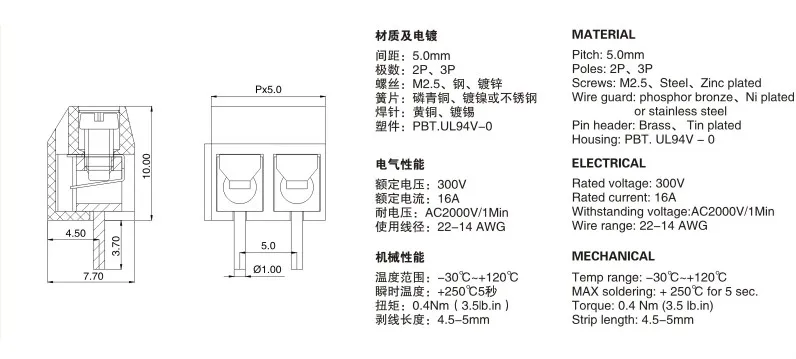 KF301-5.0 drawing