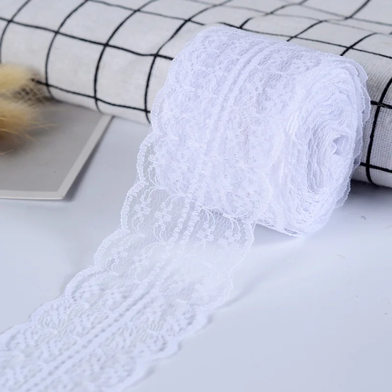 

10m*4.5cm Lace Ribbon DIY Wedding Decoration Lace Trim Fabric Sewing Accessories Baby Shower Party Decor Handcrafted Embroidered