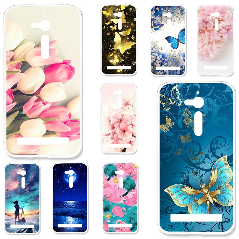 

TPU Cases For Asus Zenfone Go ZB500KL Case Silicone Floral Bumper For ASUS ZenFone Go ZB500KL ZB500KG 5.0 inch Phone Cover