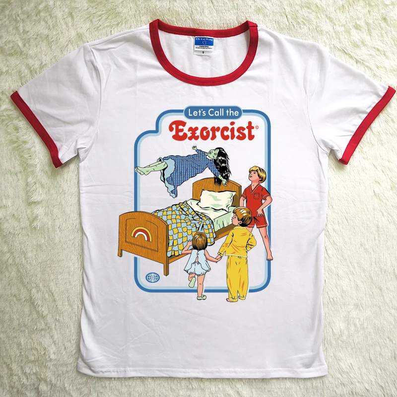 Hillbilly Harajuku T-shirts Women 80s 90s Let's Call The Exorcist Funny Hot Sale T Shirts Red Neck Polyester & Spandex Soft Tees Hillbilly Harajuku T-shirts Women 80s 90s Let's Call The Exorcist Funny Hot Sale T Shirts Red Neck Polyester & Spandex Soft Tees