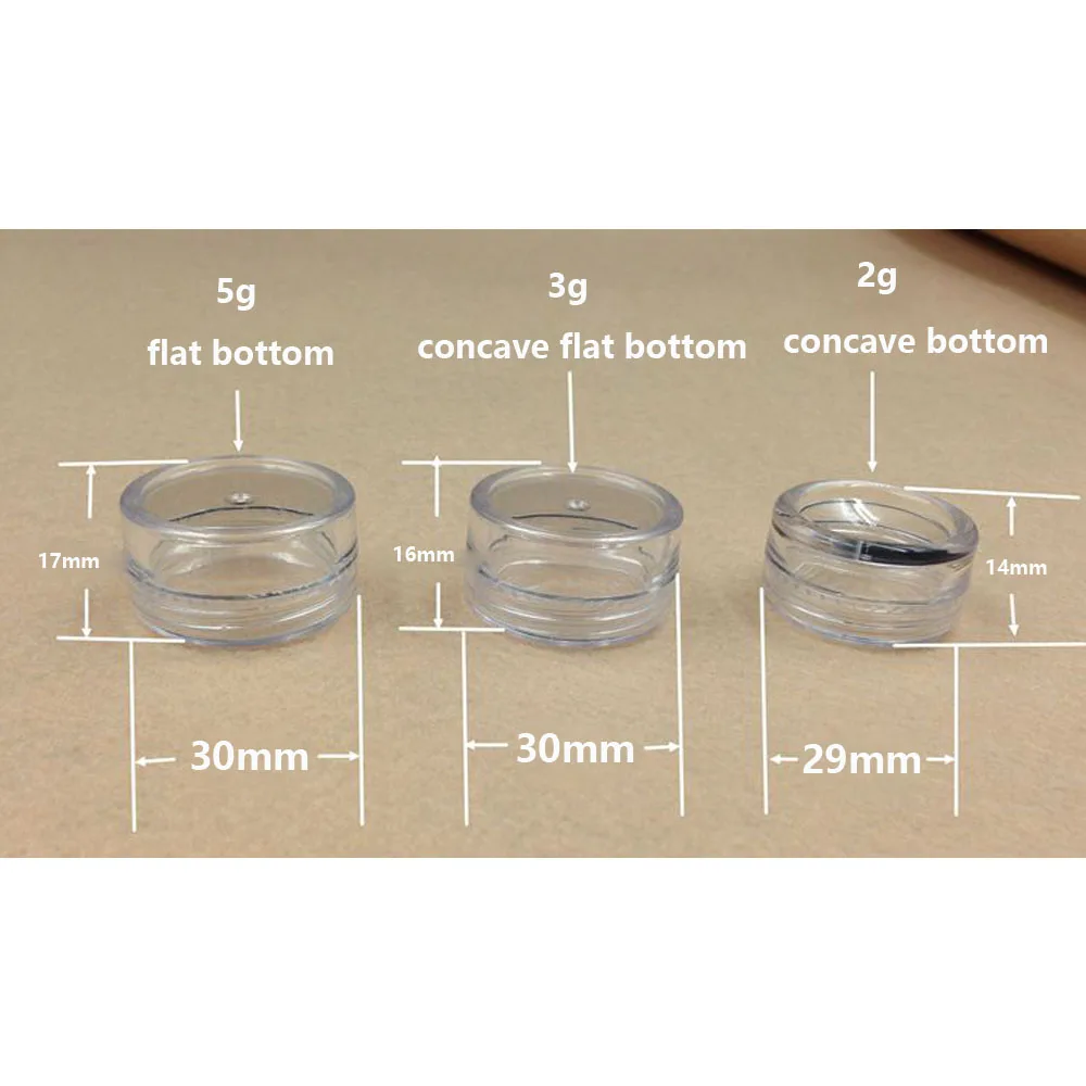 

20pcs 2ml/3ml/5ml Empty Travel Cosmetic Jars Makeup Container Small Round Vials Nail Art Face Cream Sample Pots Perfume Gel Box