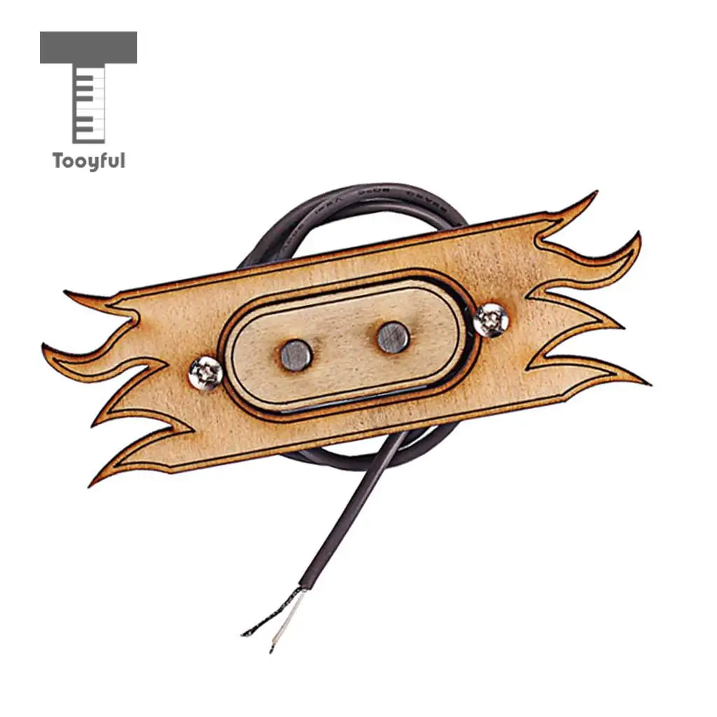 Exquisite Maple Wood Wired 2 Strings Cigar Box Guitar Pickup DIY Musical Instrument Accessory