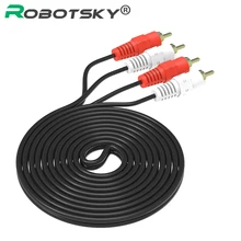Gold Plated 2RCA Male to 2 RCA Male Cable RCA Audio Cable AV Cable 1.5M 3M 5M for DVD TV CD Sound Amplifier
