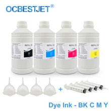 4x1000 мл универсальный краситель пополнения чернил комплект для Epson L100 L110 L120 L210 L300 L355 L350 L550 L555 Stylus Pro 4400 7400 9400 B300