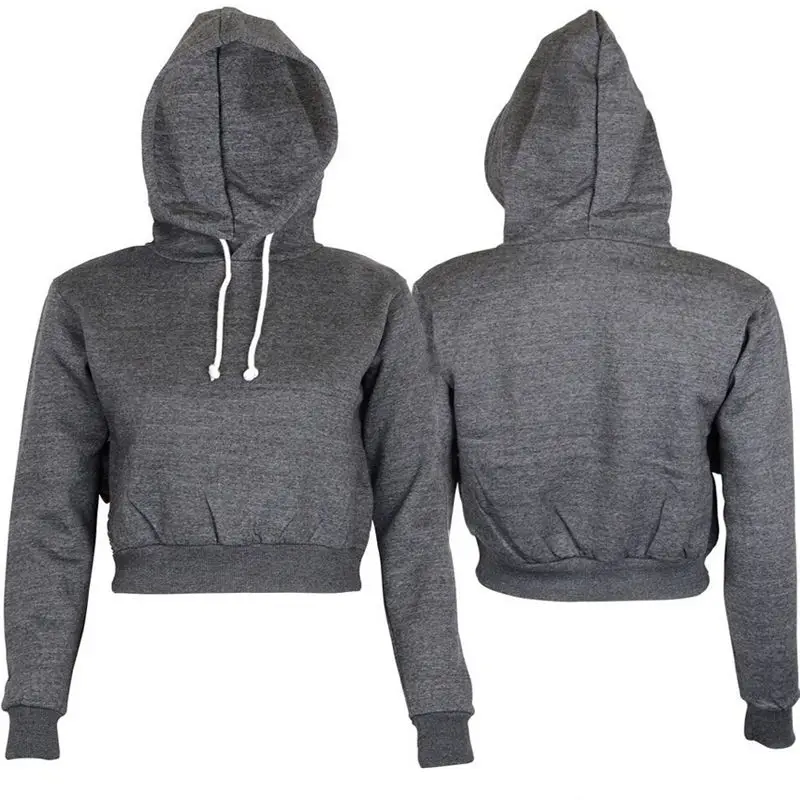 plain crop top hoodie