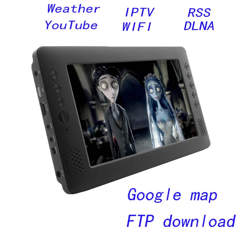 

OEM 9 inch TV+wifi dongle! 9 inch rechargeable H.265 USB HD DVB T2 digital smart mini portable 9 inch led TV lcd tv!