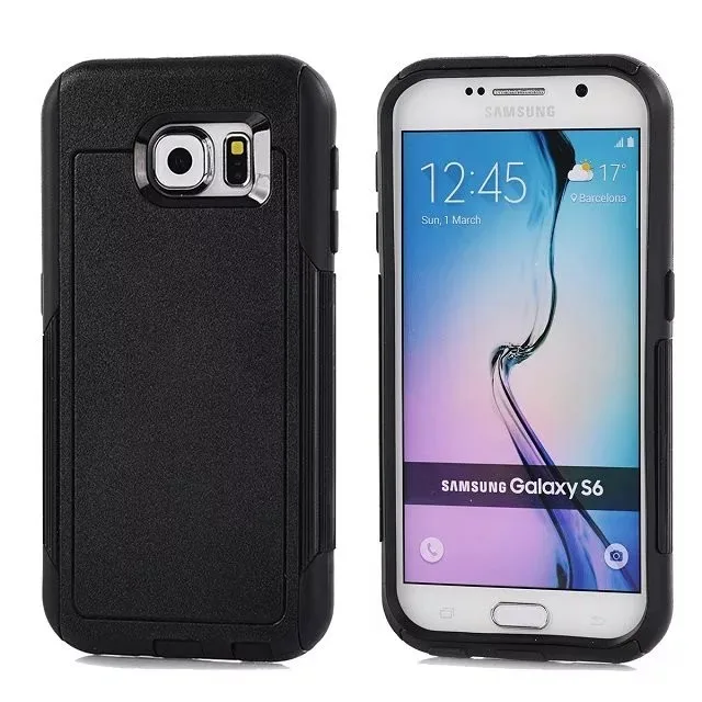 DHL Гибридный 2 в 1 пластик+ ТПУ чехол для Samsung Galaxy S6, жесткий пластик чехол для Galaxy S6 100 шт/партия
