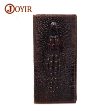 Joyir Genuine Leather Men Wallet Embossing Alligator Crocodile Long Clutch Wallets Male Clutch Coin Purses Holders 528