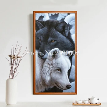 

Diy Diamond Mosaic Wolf Picture Diy 5D Diamond Painting Cross Stitch Full Drill Sets Diamond Embroidery Animal Child Gift