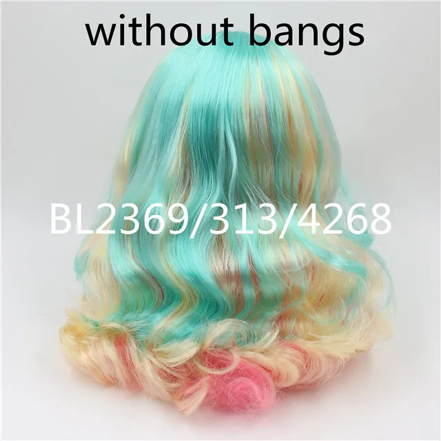 Blyth кукла ледяной парик только rbl головы и купол красочные волосы или блестящие волосы для DIY пользовательские куклы - Цвет: h
