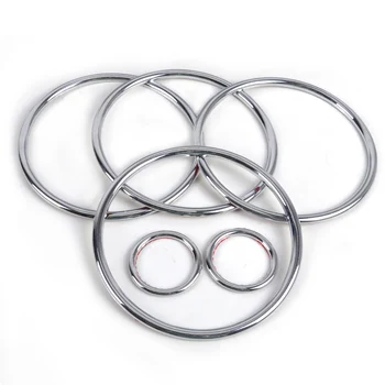 

CITALL 6x ABS Chrome Horn Speaker Stereo Plating Strip Decorative Ring Sticker Cover For Ford Kuga Escape 2013 2014