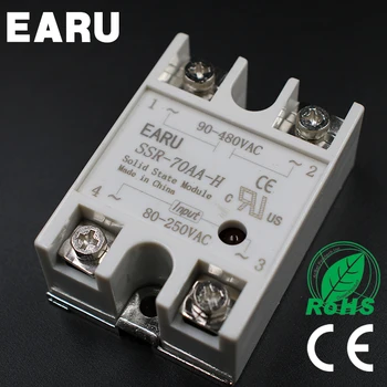 

Solid State Relay SSR-70AA-H 70A 80-250V AC TO 90-480V AC SSR 70AA-H relay solid state Resistance Regulator