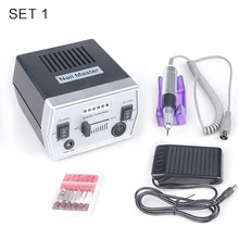 Профессиональный электрический сверлильный станок для дизайна ногтей 35000 об/мин, черная пилка для ногтей